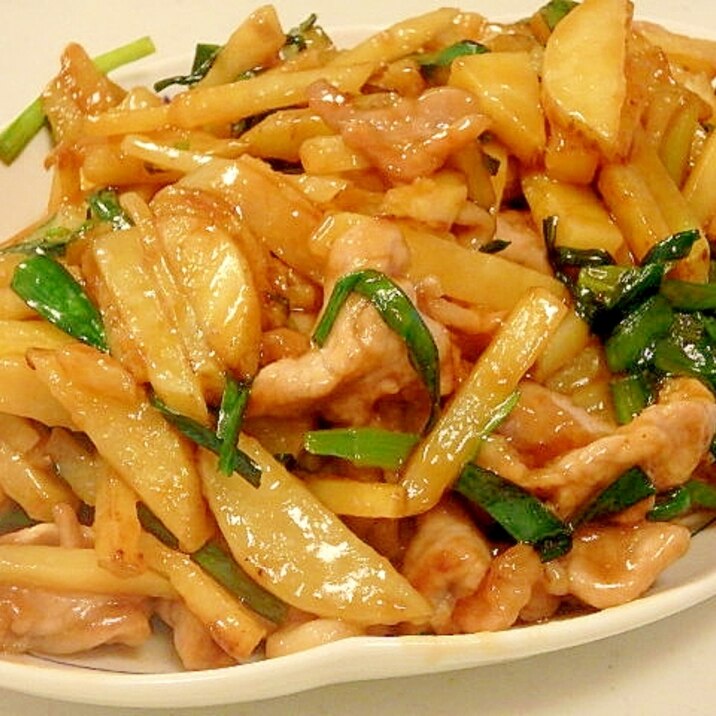 豚肉とじゃがいもとニラのオイスターソース炒め レシピ 作り方 By めい 楽天レシピ 豚肉とじゃがいもとニラのオイスターソース炒め レシピ 作り方 By めい 楽天レシピ